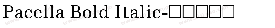 Pacella Bold Italic字体转换